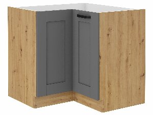 Rohová dolní kuchyňská skříňka Lucid 89 x 89 DN 1F BB (dub artisan + dustgrey)