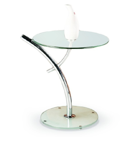 Konferenční stolek Ramel (chrom + transparentní)