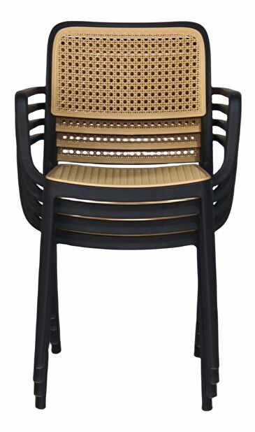 Jídelní židle RAVIN (černá + béžová)