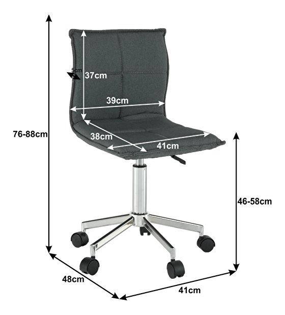 Kancelářská židle Apavu (šedá) *výprodej