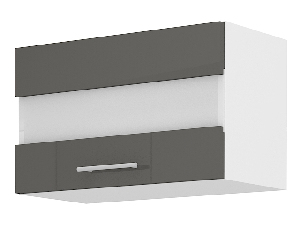 Horní kuchyňská skříňka Lavera 60 GUS36 1F (bílá + lesk šedý)