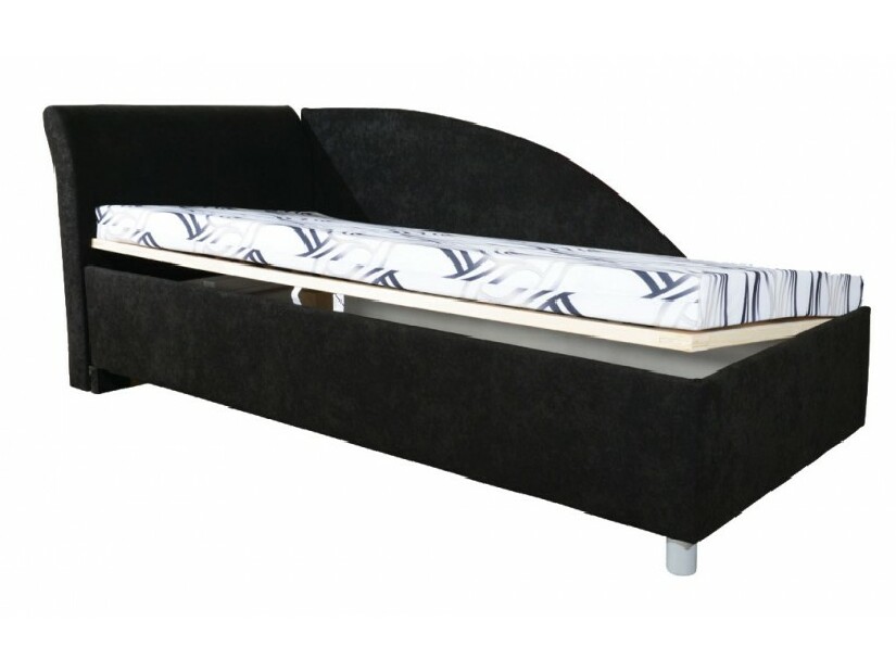Jednolůžková postel (válenda) 90 cm Pearline Plus (s molitanovou matrací) (L)