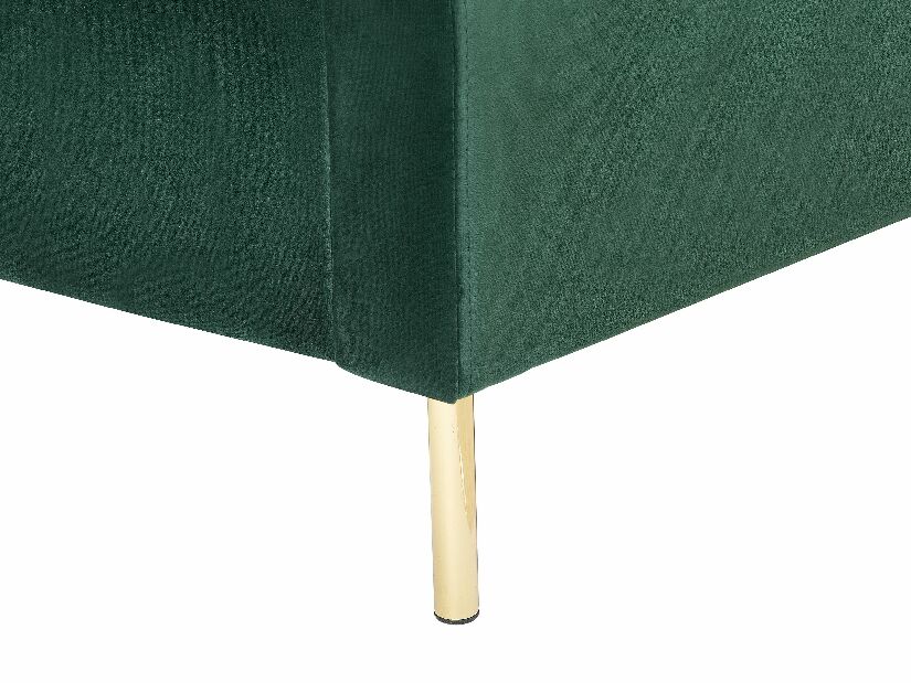 Manželská postel 160 cm VINNETTE (s roštem) (zelená)