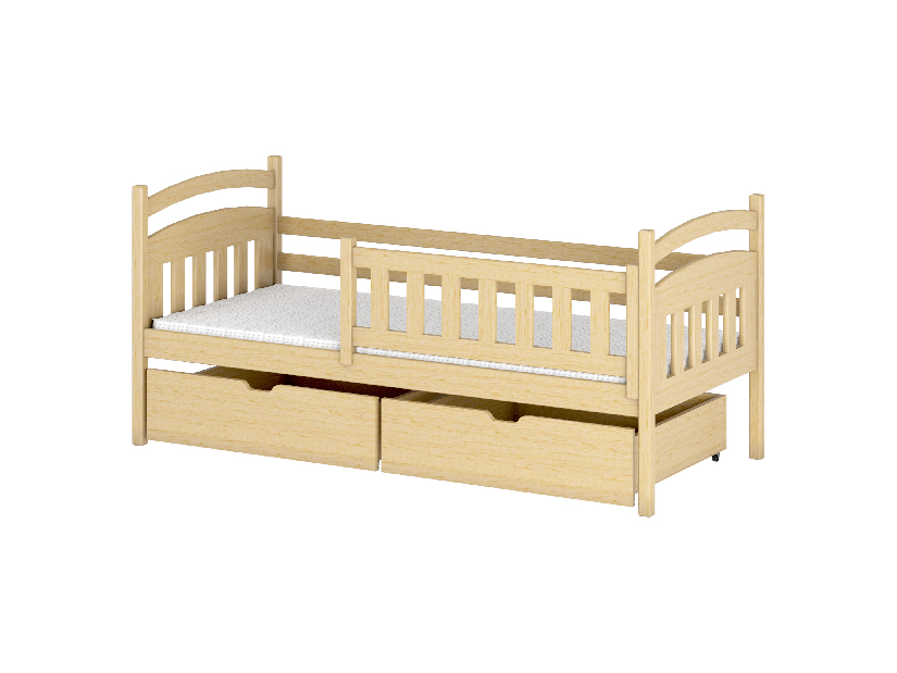 Dětská postel 80 cm Tarra (s roštem a úl. prostorem) (borovice)