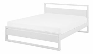 Manželská postel 140 cm GIACOMO (s roštem) (bílá)