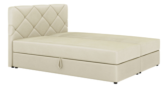 Manželská postel Boxspring 140x200 cm Karum Comfort (béžová) (s roštem a matrací)