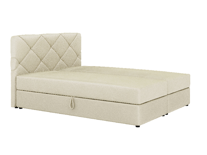 Manželská postel Boxspring 180x200 cm Karum (s roštem a matrací) (béžová) *výprodej