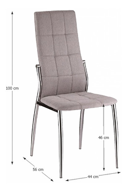 Jídelní židle Adora (šedá)