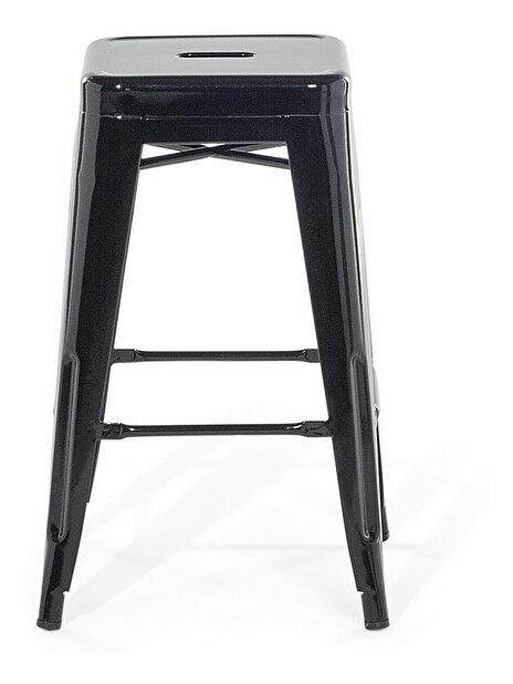 Set 2ks. barových židlí 60cm Cabriot (černá)