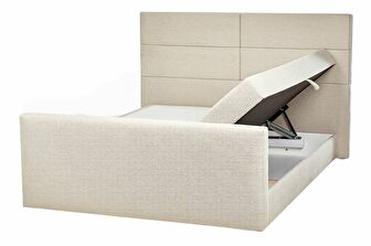 Manželská postel 160 cm Aoyun (šedá) (s roštem a matrací) (s úl. prostorem)