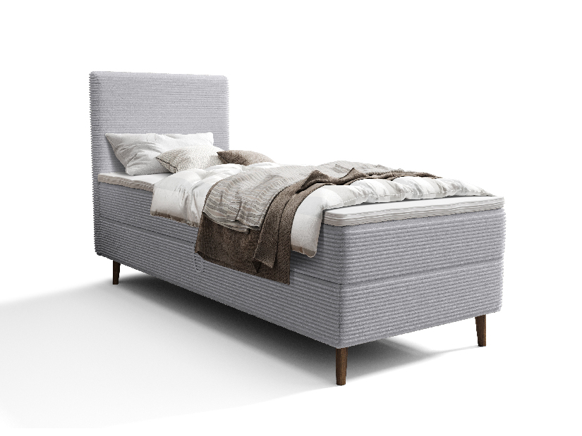 Jednolůžková postel 80 cm Napoli Comfort (šedá) (s roštem, bez úl. prostoru)