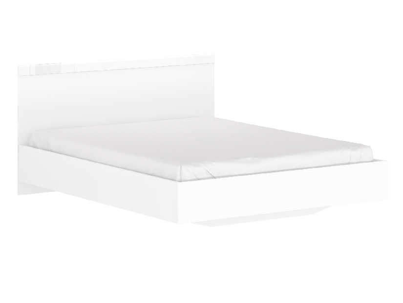 Manželská postel 160 cm Leona (bílá) (bez roštu a matrace)