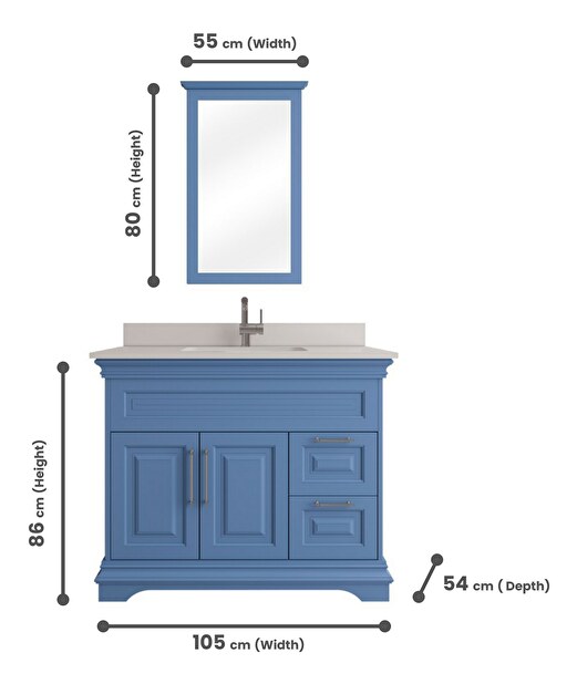 Koupelnová sestava Horazio 42 (Modrá)