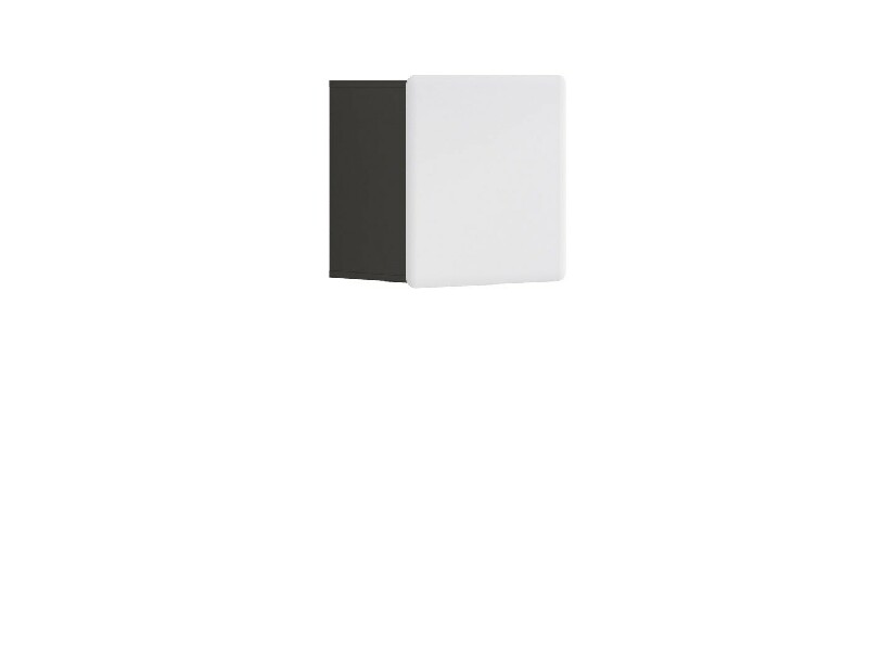 Skříňka na stěnu BRW Possi Light SFW1D/5/5 (šedý wolfram + lesk bílý)