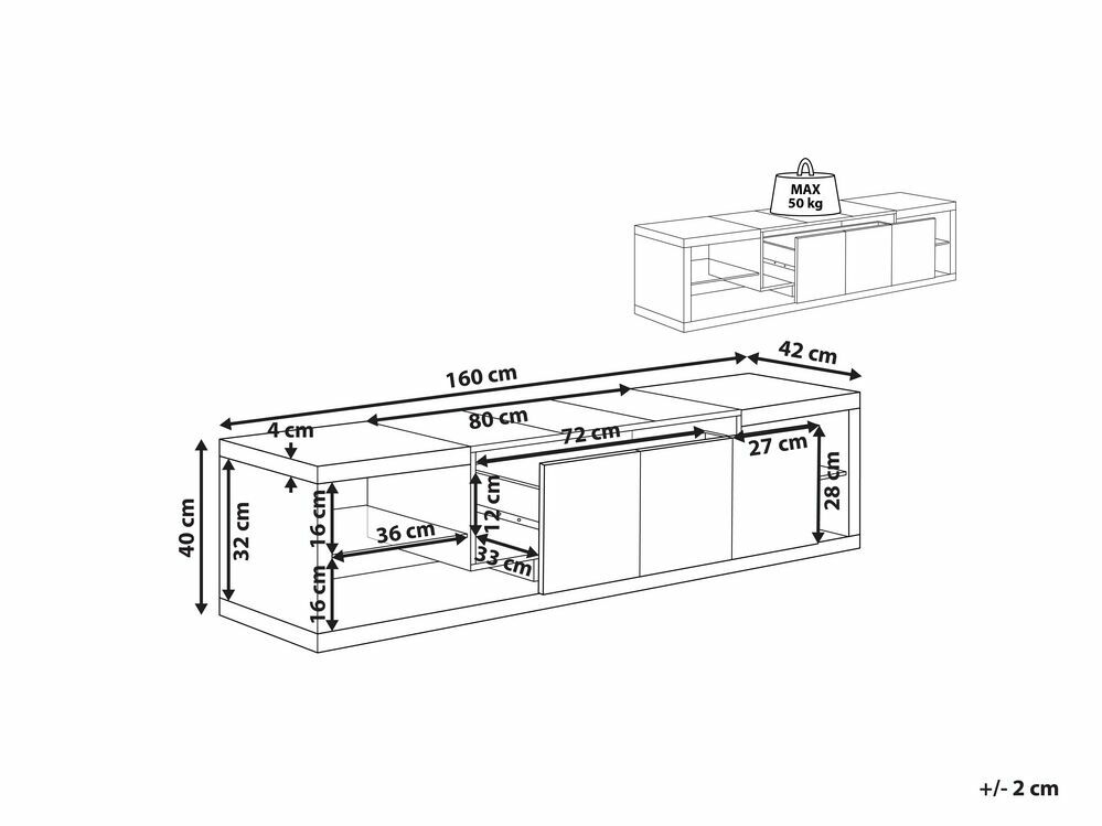 TV stolek/skříňka FURIN (bílá)