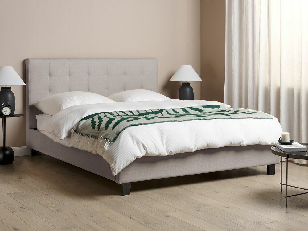 Manželská postel 160 cm ROLLA (s roštem) (světle šedá)