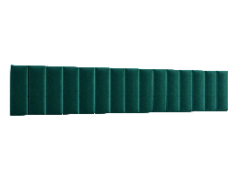 Set 15 čalouněných panelů Quadra 300x60 cm (zelená)