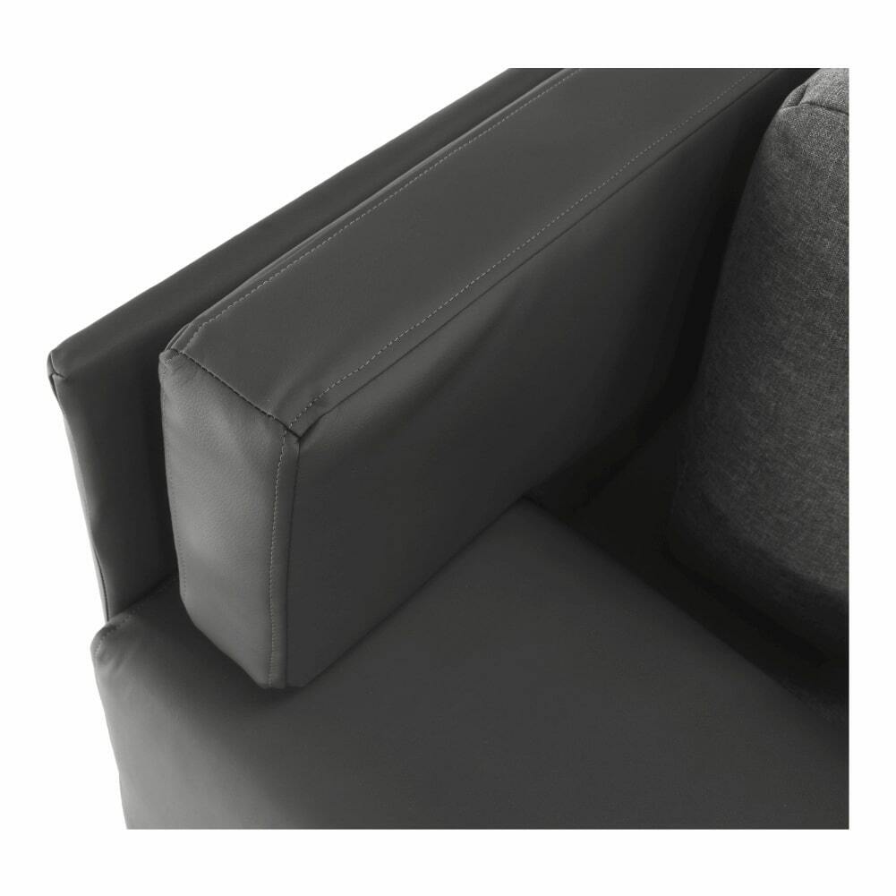 Rohová sedačka (univerzální) Celina NEW (šedá ekokůže + látka Savana (šedá)