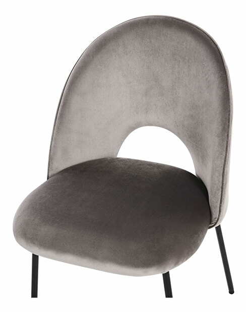 Set 2 ks. jídelních židlí CAVEL (polyester) (šedá)
