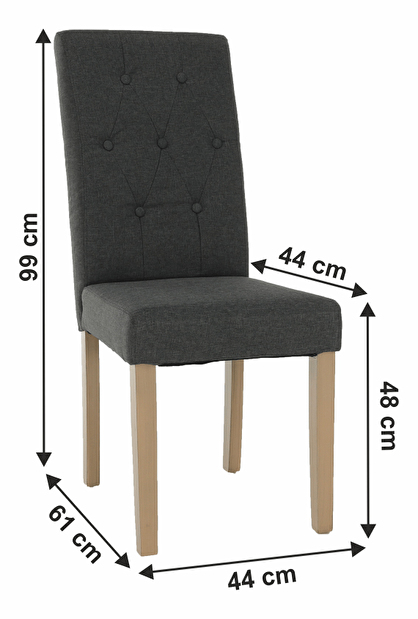 Jídelní židle Jennet (tmavě šedá)