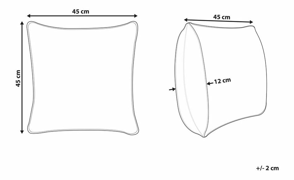 Ozdobný polštář 45 x 45 cm Curbi (béžová)