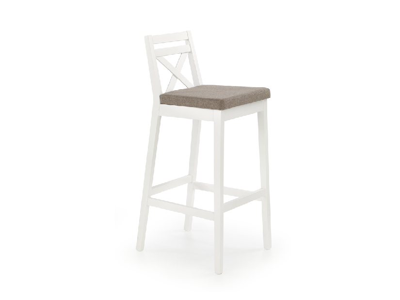 Barová židle Borys (bílá + hnědá)