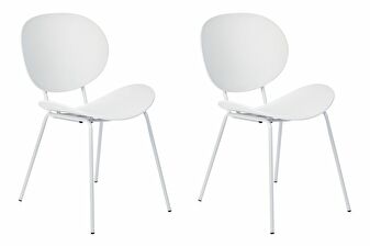 Set 2 ks jídelních židlí Sarrah (bílá)