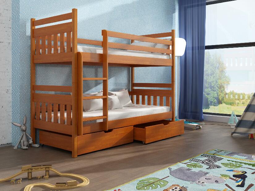 Dětská patrová postel 90 cm Aras (olše)
