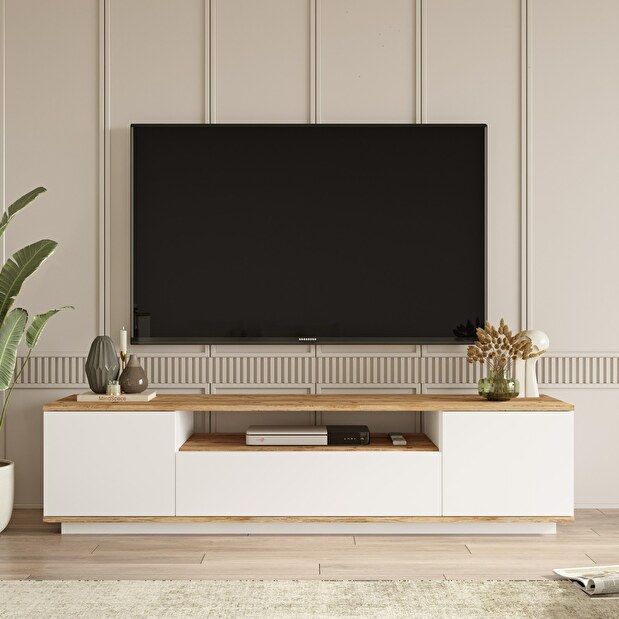 Televizní stolek/stojan Fera 7 (atlantická borovice + bílá) *výprodej