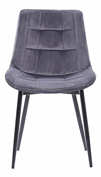 Set 2 ks. jídelních židlí MOROSE (polyester) (šedá)
