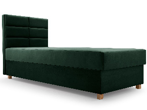  Jednolůžková postel 80 cm Picasso I (tmavě zelená) (s úl. prostorem a matrací)
