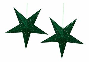 Set 2 ks závěsných hvězd 60 cm Monti (zelená)