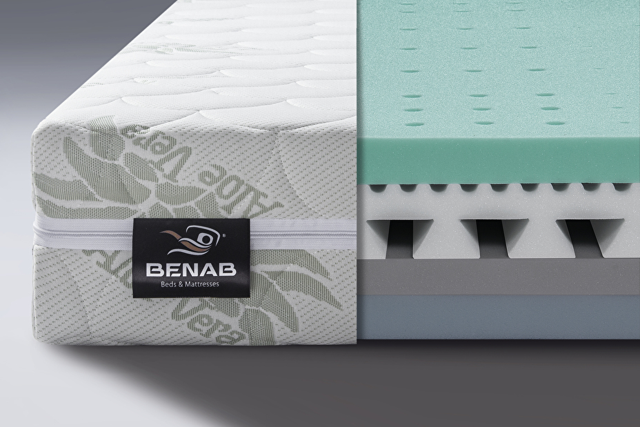 Pěnová matrace Benab Omega Flex Duo 200x90 cm (T3/T4) *AKCE 1+1 (s polštáři) *výprodej