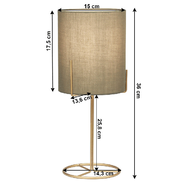 Stolní lampa Anglem (hnědá) *výprodej