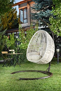 Zahradní houpací židle Finnikin (krémová)