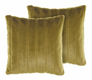 Sada 2 ozdobných polštářů 45 x 45 cm Pumlla (zelená)