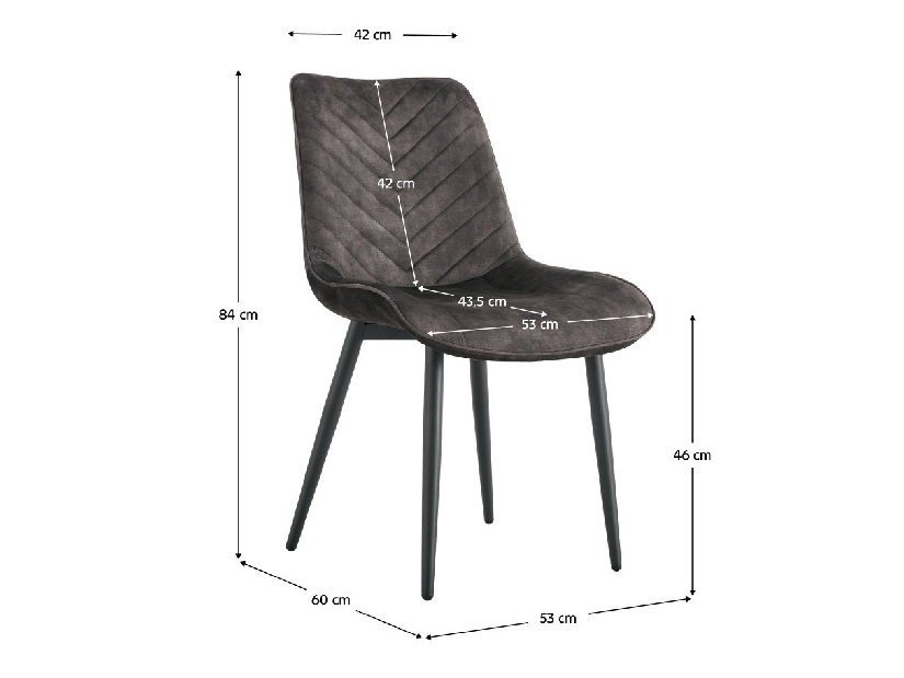 Jídelní židle Zaino Typ 2 J19-UF912-07B (hnědá + černá)