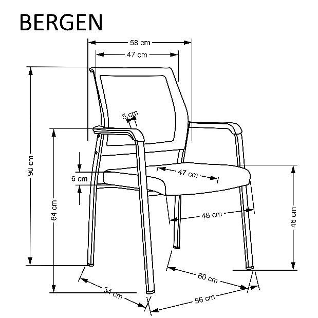 Kancelářská židle Bergenia