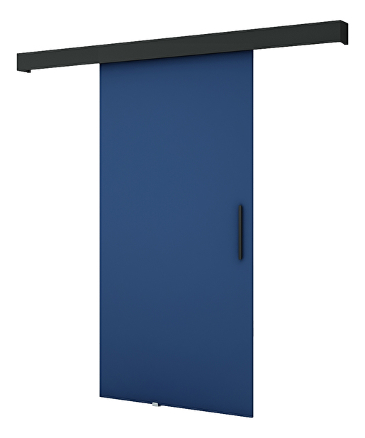 Posuvné dveře 90 cm Louis I (tmavě modrá + černá matná + černá matná)