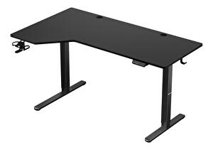 Rohový PC stolek Hyperion 9.1 (černá)