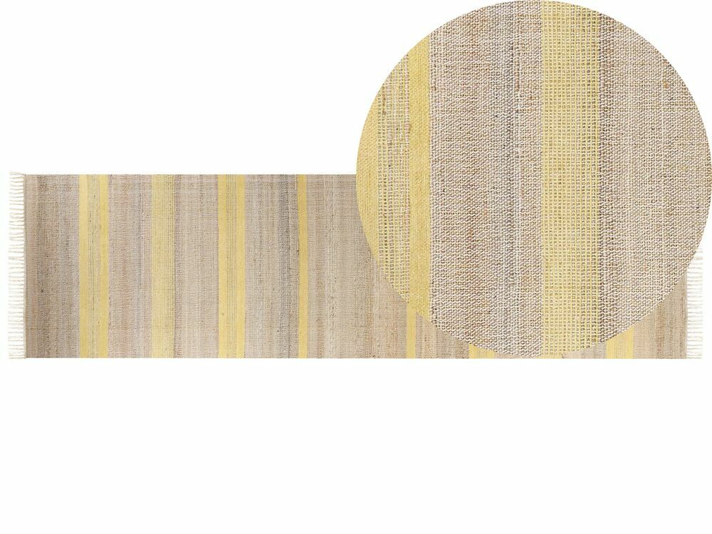 Koberec 80 x 300 cm Tally (béžová + žlutá)