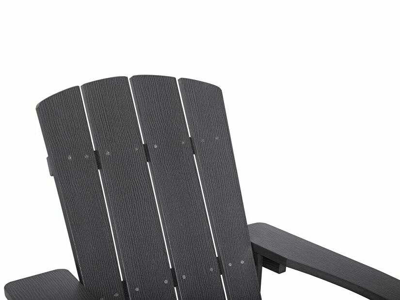 Zahradní židle s podnožkou Adack (tmavě šedá)