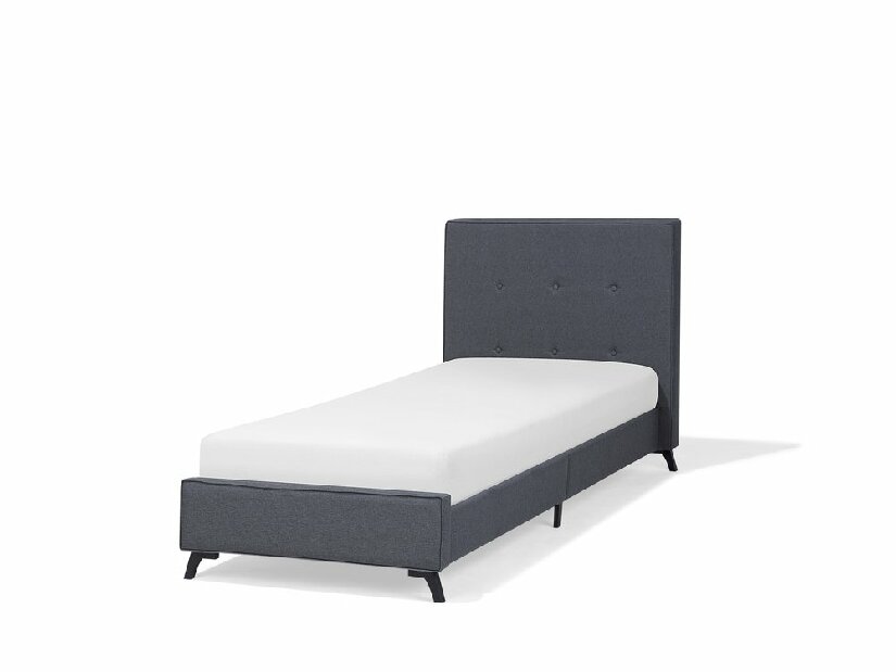 Jednolůžková postel 90 cm AMBRE (s roštem) (šedá)