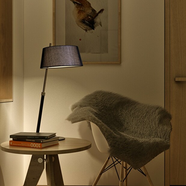 Stolní lampa Ritz 230V E27 42W (černá + chrom)