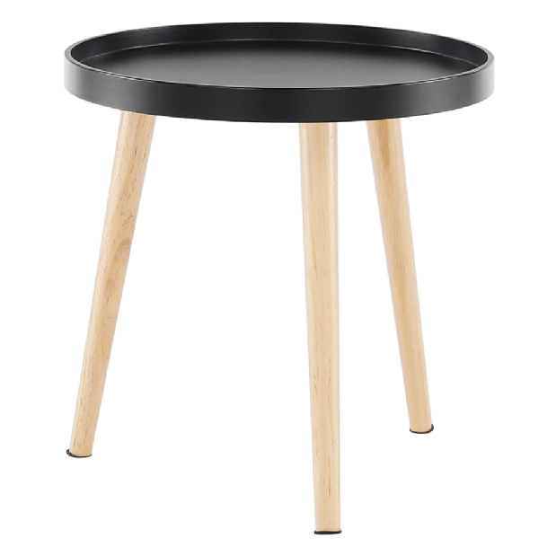 Příruční stolek Sansay (černá + přírodní)