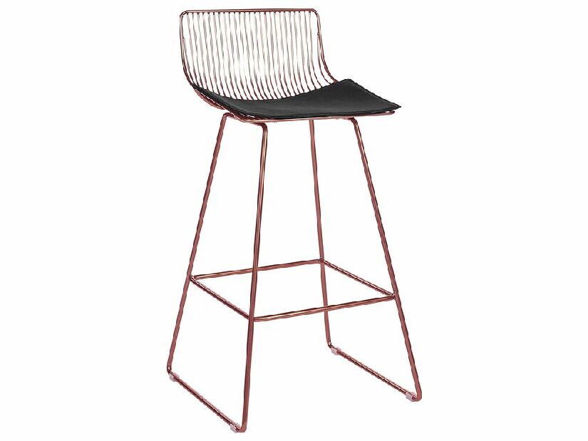 Set 2 ks barových židlí Fidelia (růžovozlatá)
