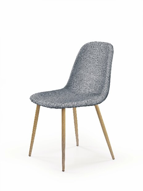 Jídelní židle K220 (šedá + dub medový)