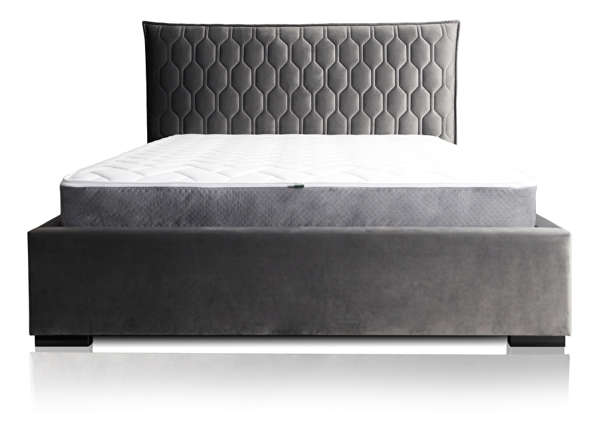 Čalouněná postel 160x200 cm Newie (šedá)