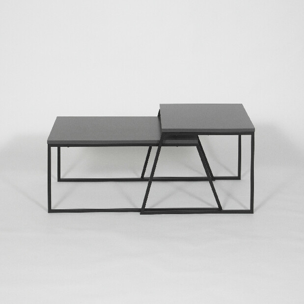Konferenční stolek Set Patron (Antracit + Černá)