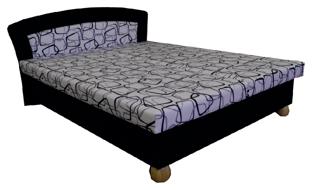 Manželská postel 160 cm Brigita 160N (černá) (s matrací)